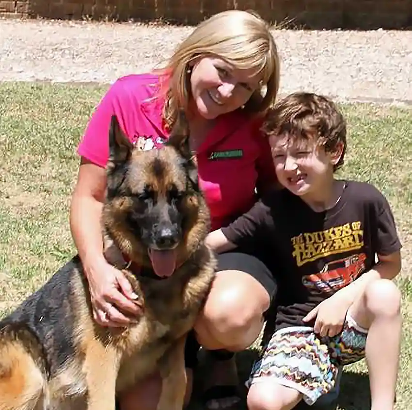 German Shepherd and Children