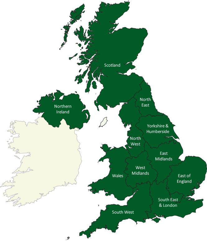 clickable map of uk regions
