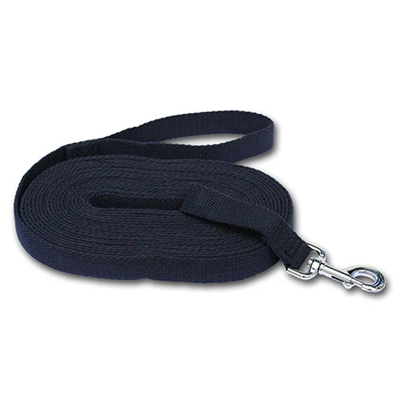 Recall Dog Training Lead - Black 25ft